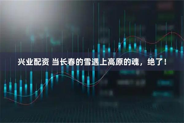 兴业配资 当长春的雪遇上高原的魂,绝了!